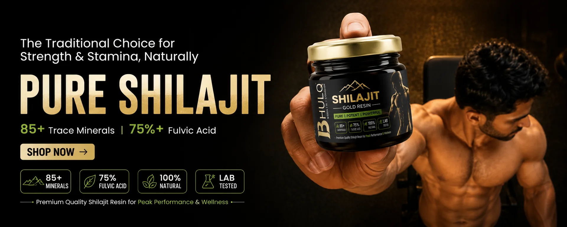 BHULQ Shilajit Gold Resin — Pure | Potent | Powerful